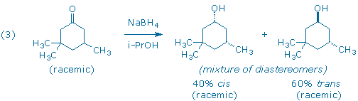 reduction of racemic trimethylcyclohexanone