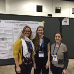 Prof. Juliane Fry, Natalie Keehan '15, and Eve Mozur '15 and poster at ACS Spring 2015 meeting in Denver, Colorado