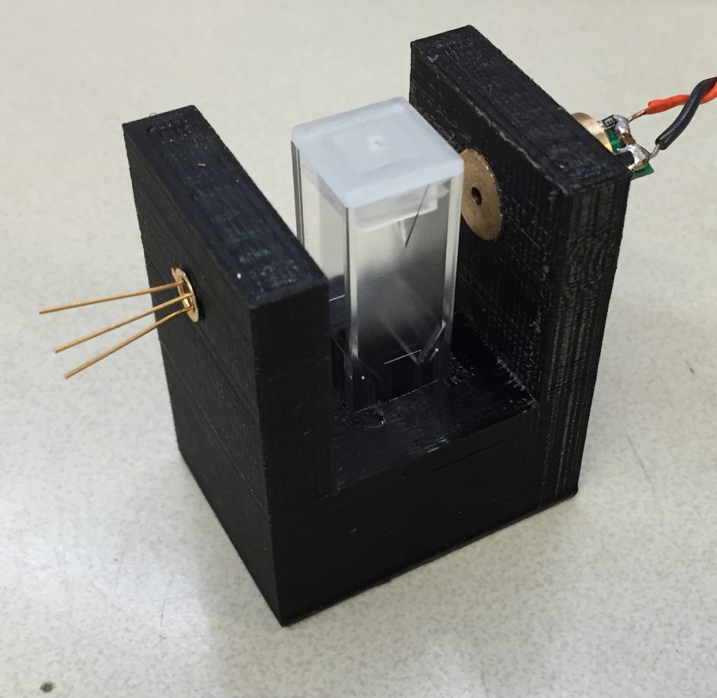 Cuvette holder for transmission measurement