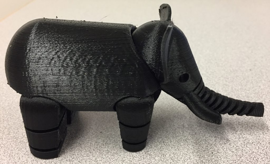 Moveable elephant from Thingverse