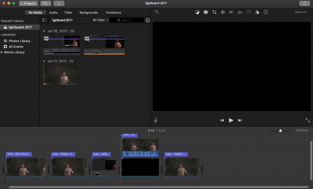 Edit clips in Magic Movies and storyboard projects in iMovie on