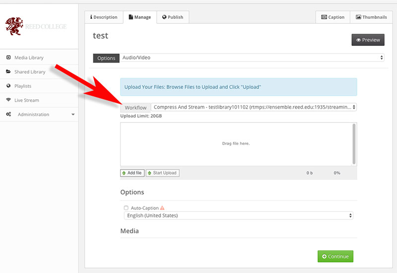 ensemble workflow options