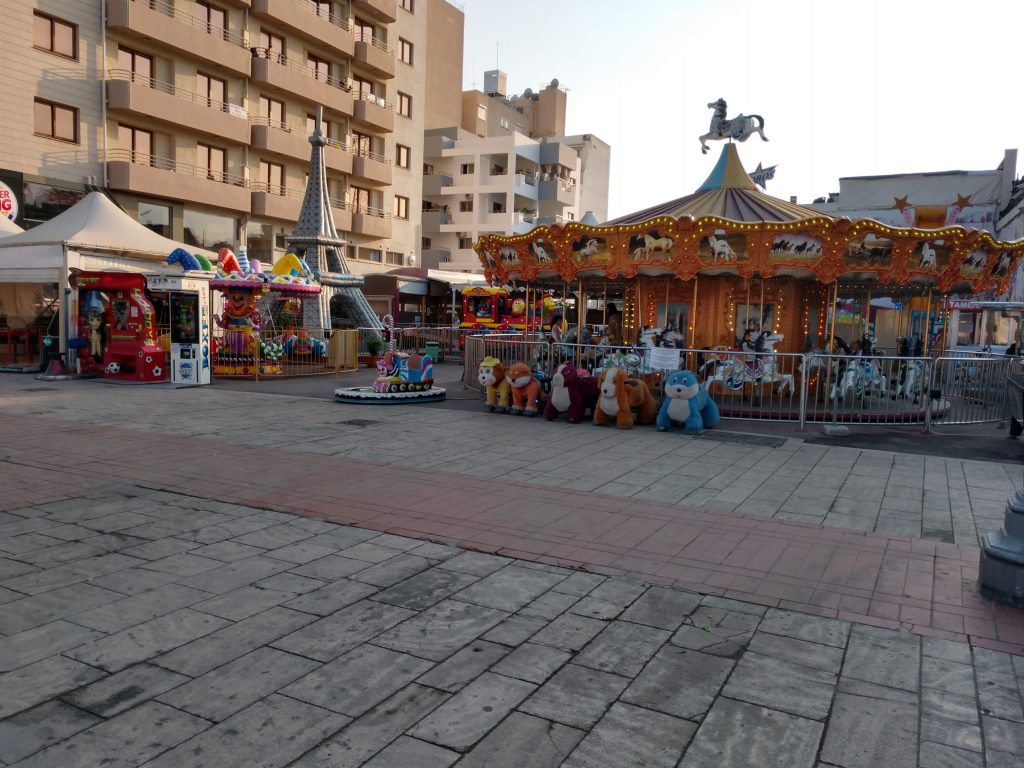 A carousel and other rides