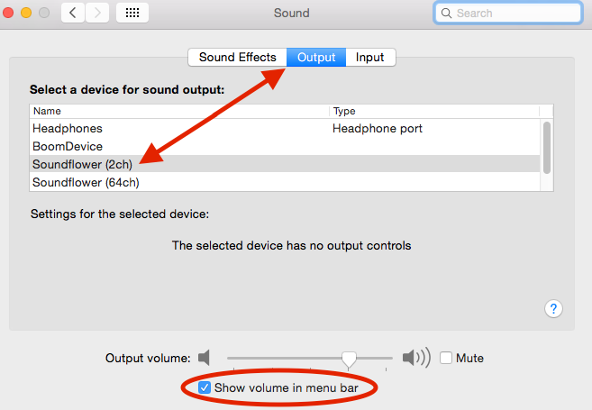 soundflower setup for mac quicktime player