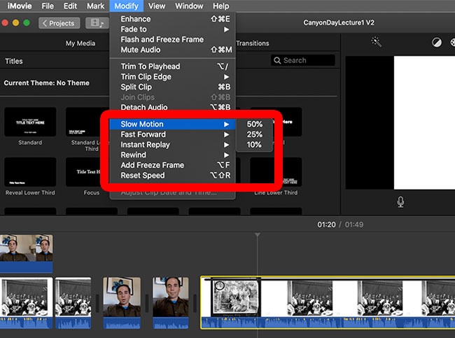 imovie 10.1.2 wrapping timeline