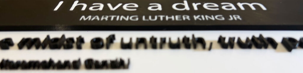 3d print example with text