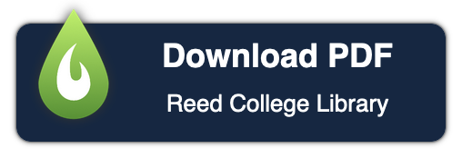 Screenshot of LibKey Nomad badge with green LibKey droplet logo and the words "Download PDF Reed College Library".